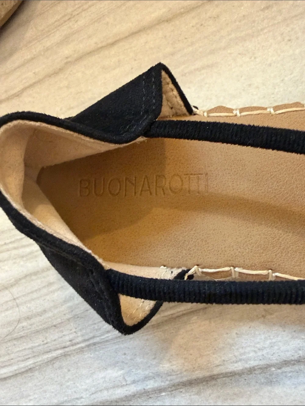 Women's Black Espadrille Flats with Braided Toe